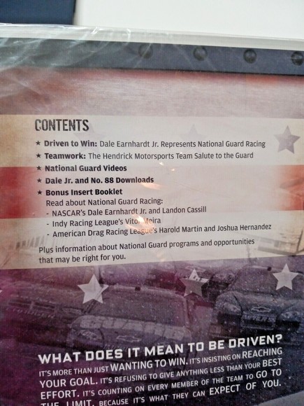 National Guard Dale Earnhardt, Jr. NASCAR 3 Piece Race Fan Lot Driven To Win DVD - Picture 4 of 12